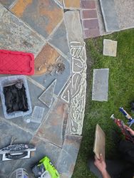 Tile regrouting processed.