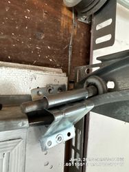 Old roller in the wrong bracket for a  low headroom. 