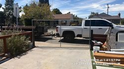 Old gate ready for new installation.