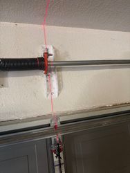 New spring, new center plates, new T rail mounting bracket powder coated white, new J arm installed. Laser levels.