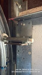 Improperly installed top fixture.