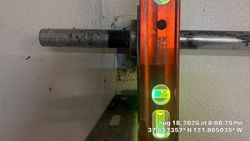 Severely crooked end plate.