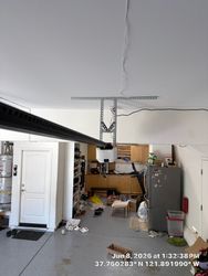 Liftmaster 2420L properly mounted with the Valiant Signature Opener Mount. Powder coated angle iron with the Valiant V insignia. In San Ramon near Alcosta Road. Valiant Garage Door, we only use the high-quality products proud vendor of CHI, Liftmaster
