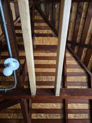 Motor mount bracing with two by four