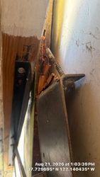 Old hinge ripping out