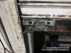 Bottom bar, left side straightened, reattached, new through bolts.