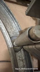 Old roller exposed bearings.