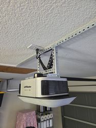 With master sixty six ninety L. L with our signature giant garage door v mounting bracket hung by the one and only Valentino Ramirez, the master technician in the Bay Area.
