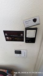 Sticker and business card.