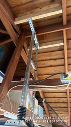 New two by four bracing to hang the opener.