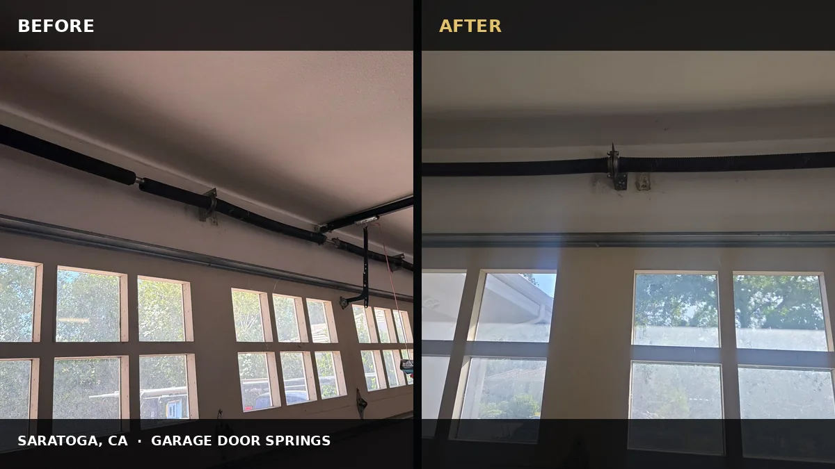 Saratoga Four-Spring Torsion System Repair before and after comparison