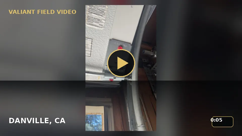 Garage Door Cable and Bottom Fixture Inspection in Danville, CA video poster