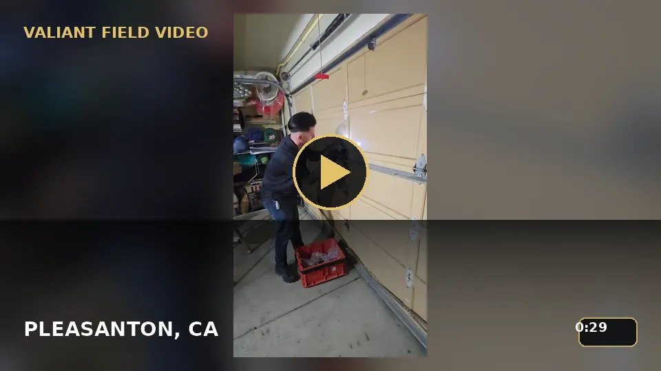 Garage Door Repair Technician at Work in Pleasanton, CA video poster