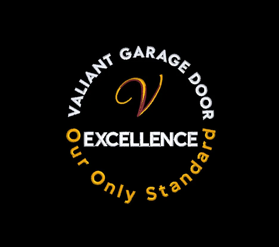 Valiant Garage Door Excellence Our Only Standard logo