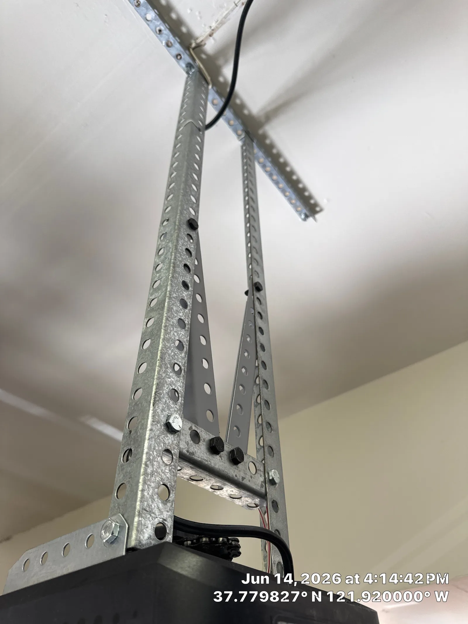 San Ramon garage door opener support bracket reinforcement