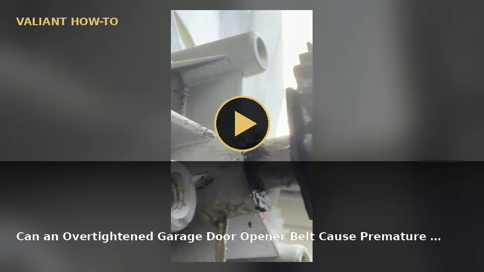Can an Overtightened Garage Door Opener Belt Cause Premature Failure? video poster
