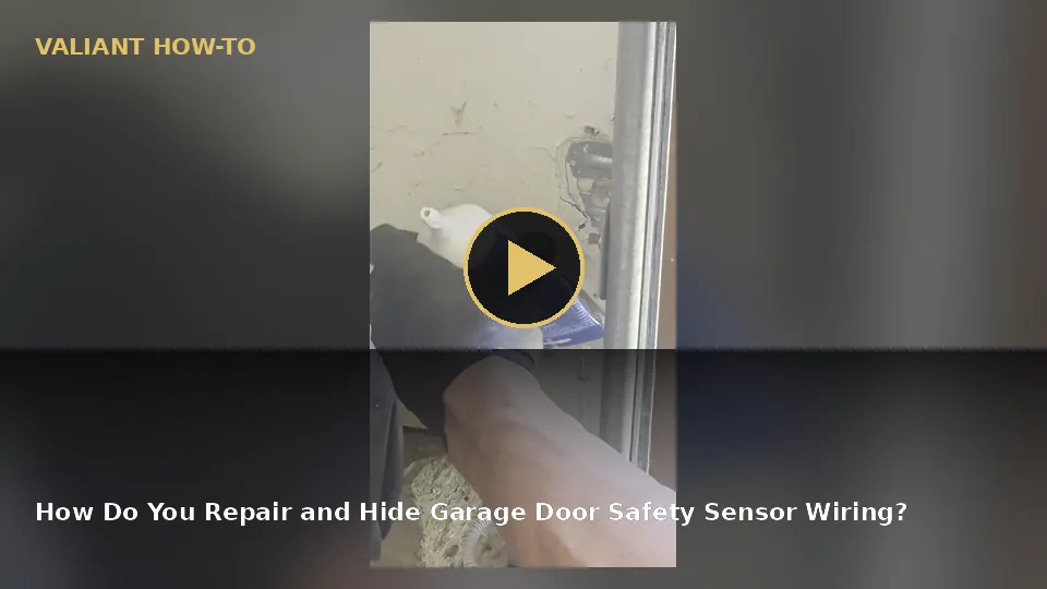 How Do You Repair and Hide Garage Door Safety Sensor Wiring? video poster