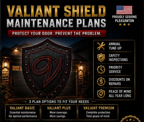Valiant Shield Maintenance Plans - protect your door and prevent problems with Valiant Basic, Plus, and Premium options