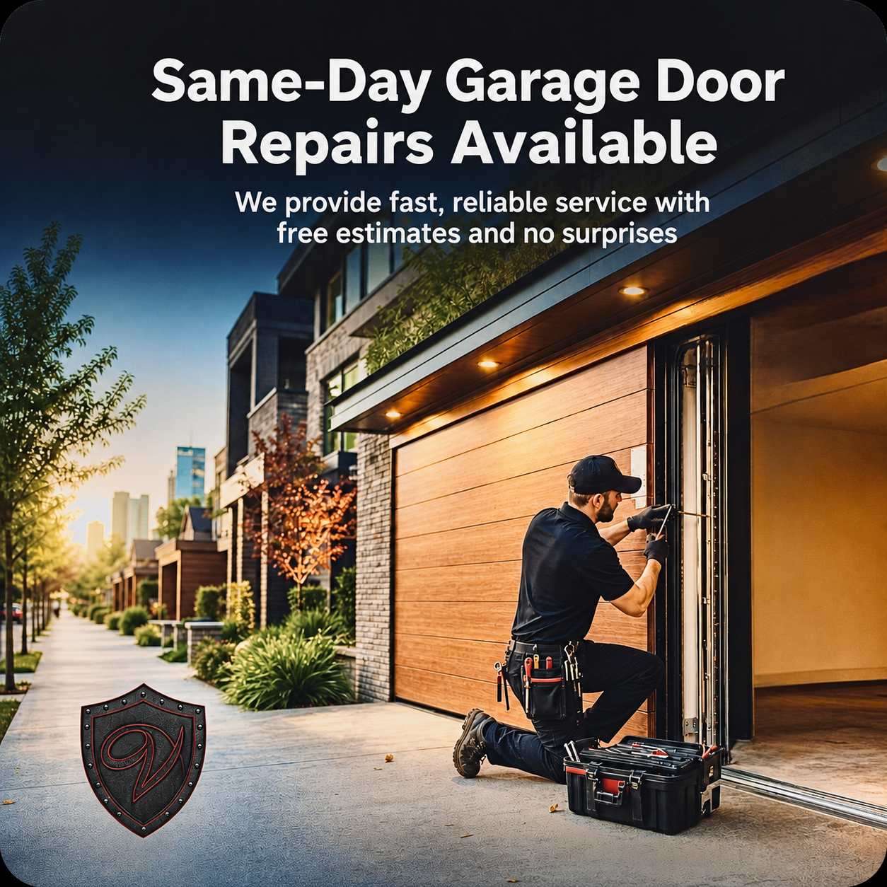 Same-day garage door repair availability from Valiant Garage Door