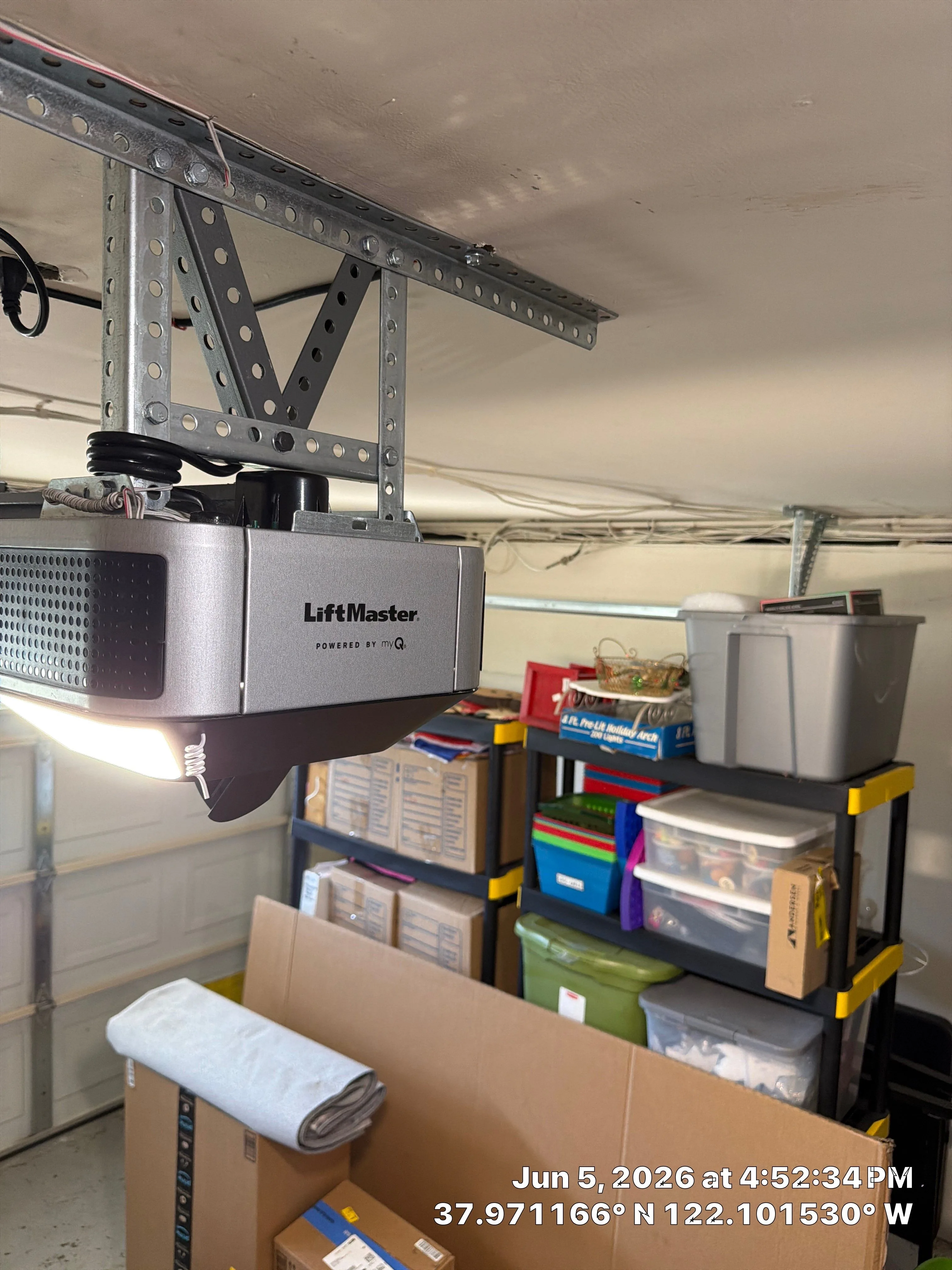 LiftMaster garage door opener repair completed in Pleasant Hill, California
