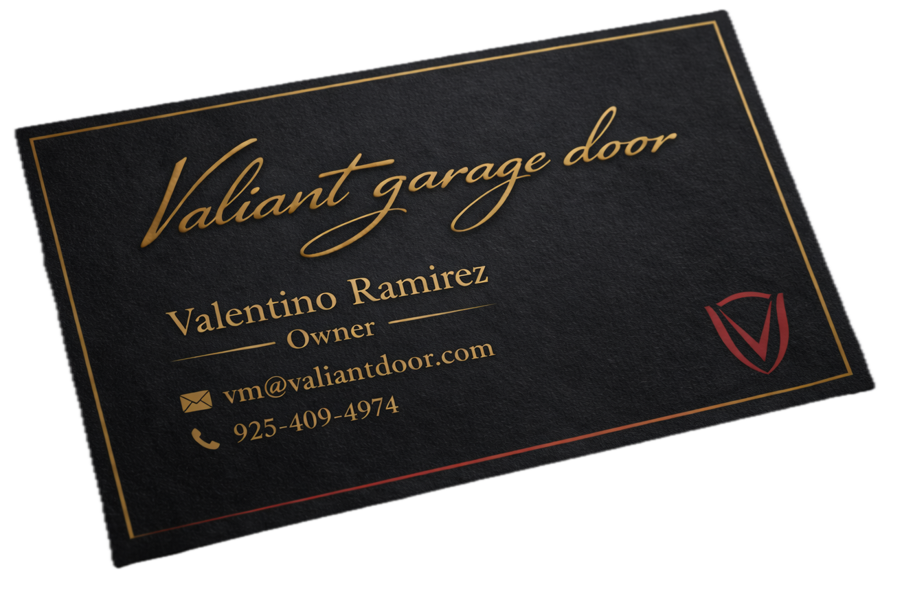 Valiant Garage Door business card